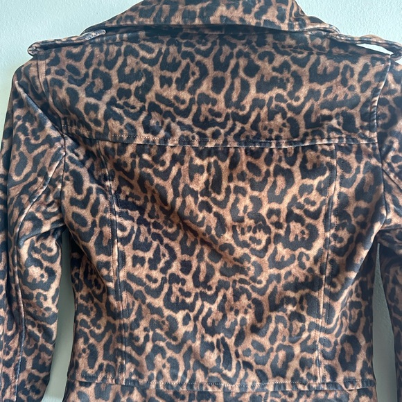 Romeo And Juliet Cheetah Print Motorcycle Jacket Size S - Picture 4 of 7